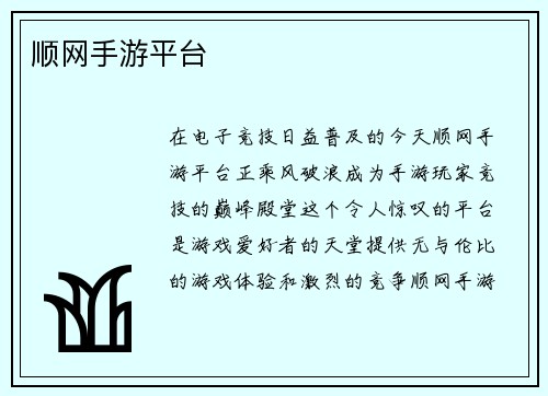 顺网手游平台